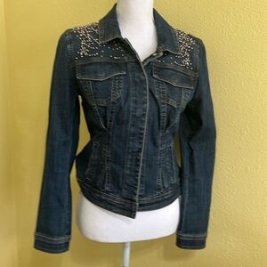 White House black market, jean jacket size small